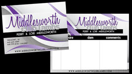 Middlesworth Club Lambs Stall Card